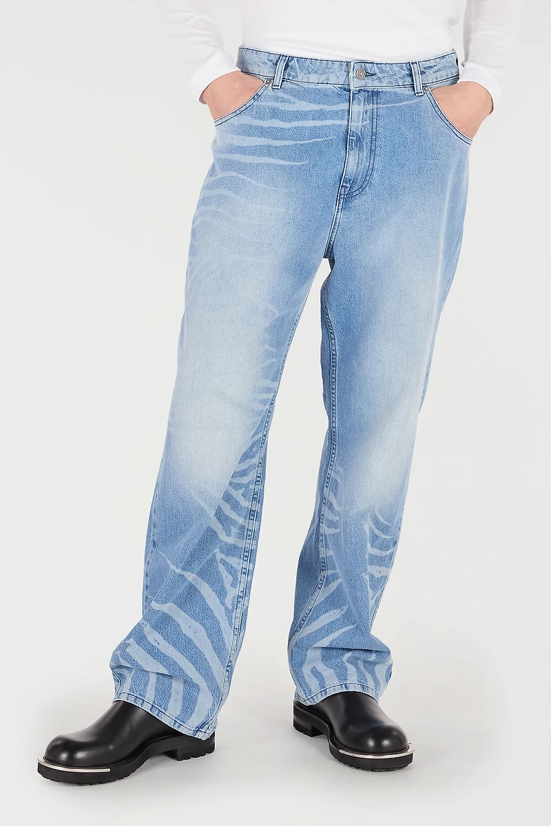 Zebra Design Jeans