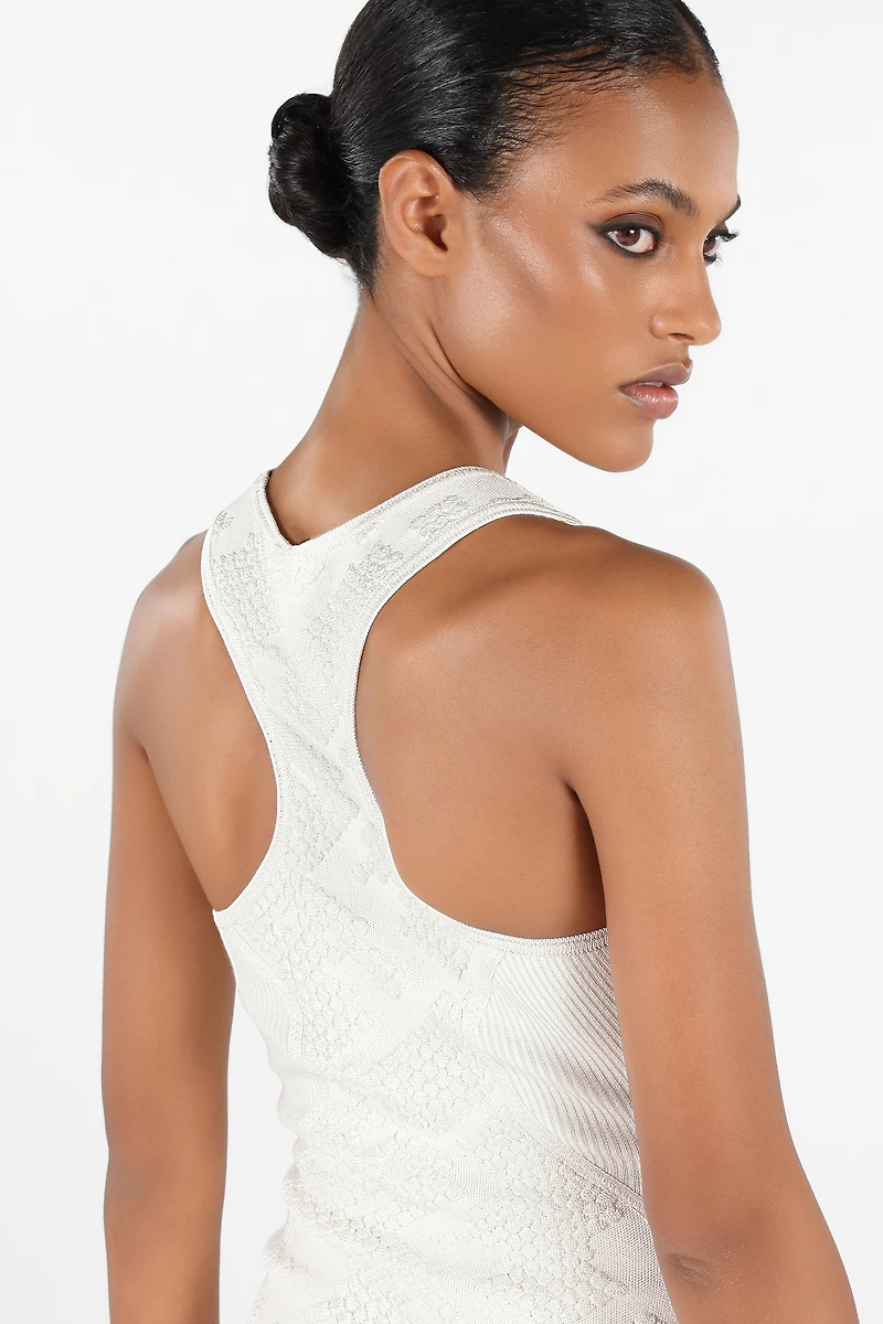 Dress with Wall Print