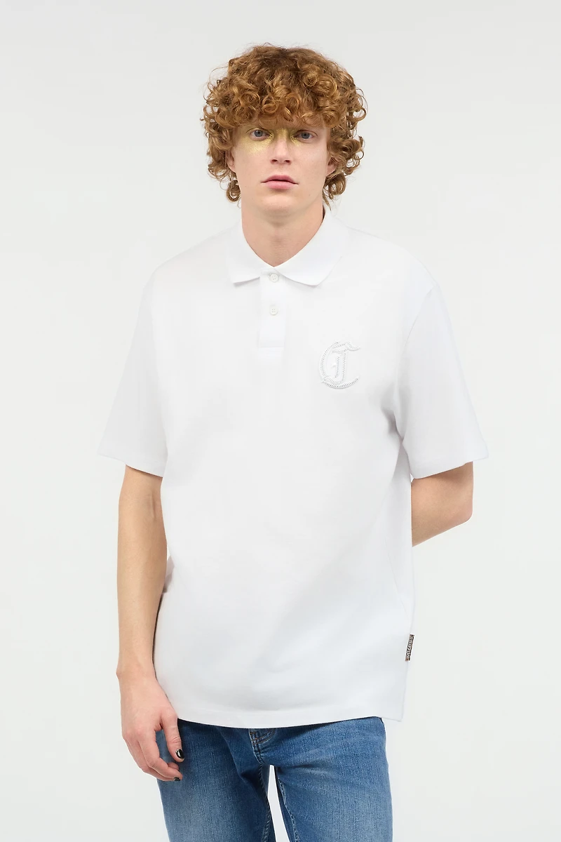 Polo Shirt With Embossed JC Monogram