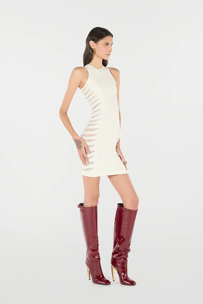 Dress With Openwork Zebra Pattern