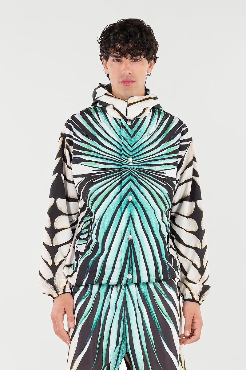 Ray Of Sea Print Bomber