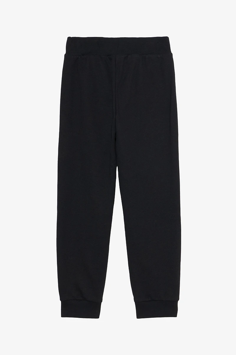 Black Track Pants with Logo Print
