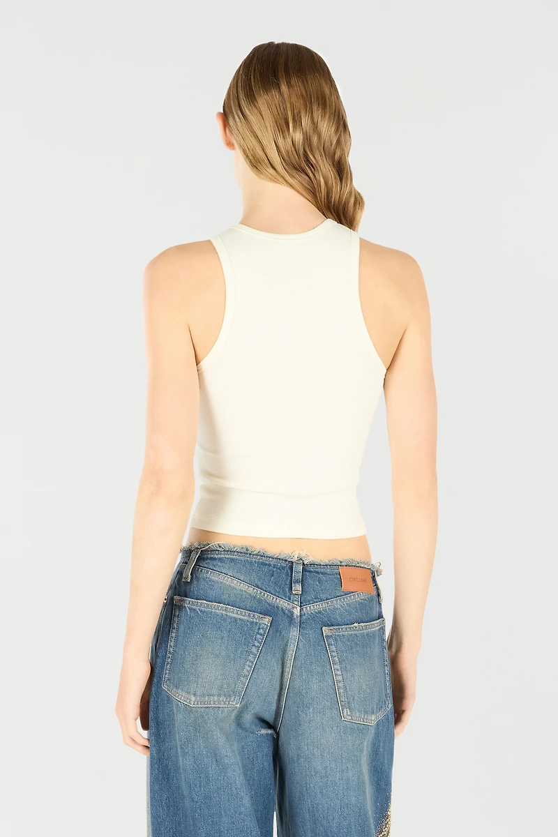 Tank Top With Embroidered Logo