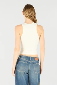 Tank Top With Embroidered Logo