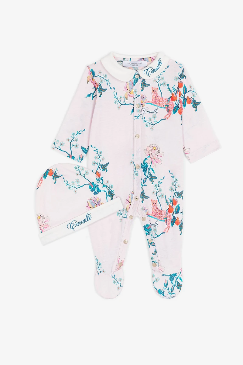 Floral-Print Babygrow Set