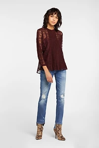 Just Cavalli Check-Jacquard Pleated Top