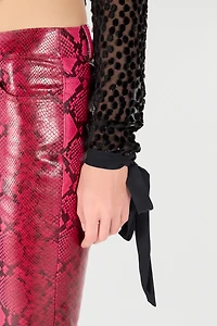 Polka-Dot Shirt-Style Bodysuit