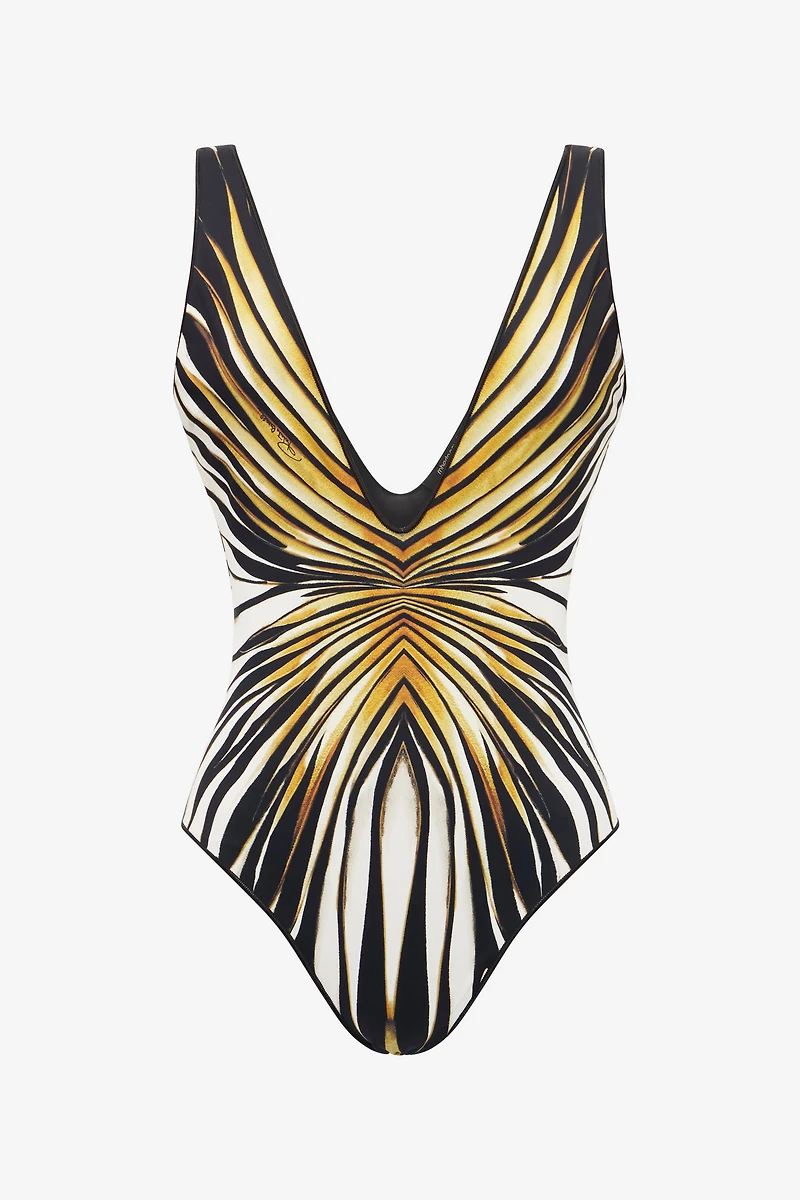 Ray Of Gold Print Swimsuit One-Piece
