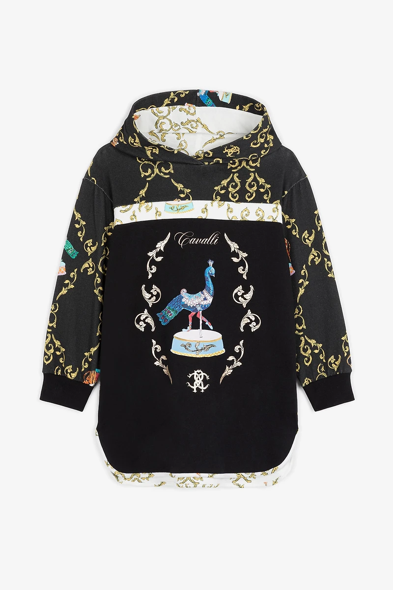 Filigree-Print Cotton Hoodie