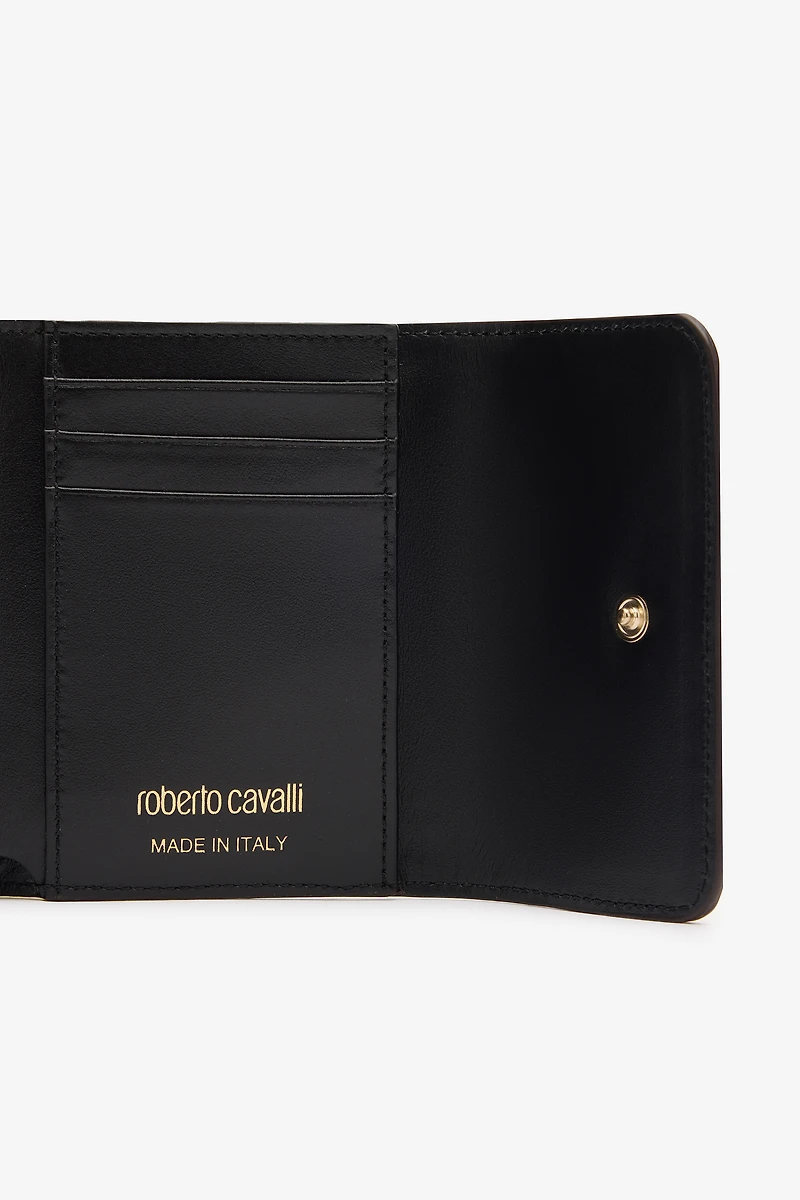 Snake-Effect Card Holder With Logo