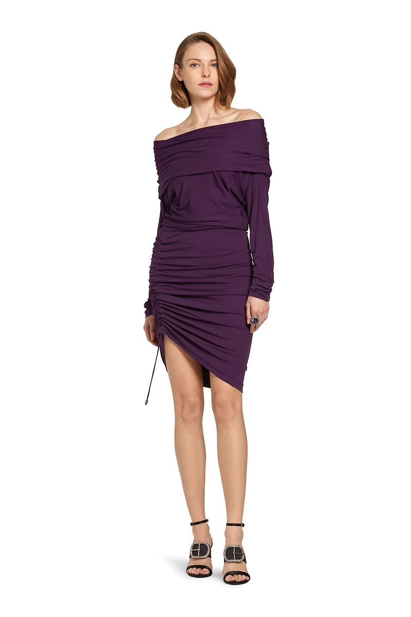 Cowl top gathered dress