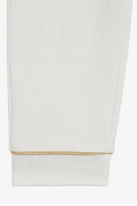 Milk White Track Pants with RC Monogram
