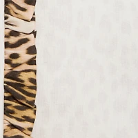 Ivory Sweatshirt with Jaguar Skin Details