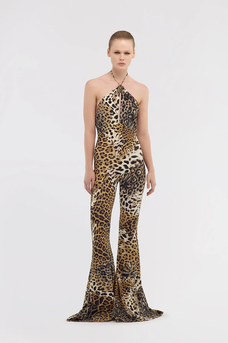 Jumpsuit with Jaguar Skin print