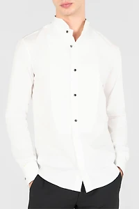 Shirt with plastron