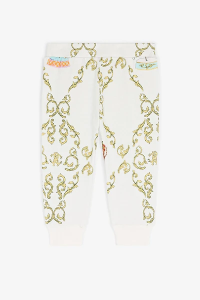 Filigree-Print Cotton Track Pants