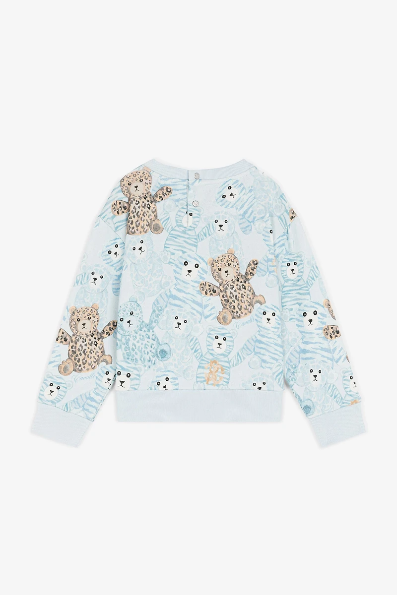 Teddy Bear-Print Cotton Sweatshirt