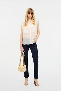 Straight-Leg Jeans With Embroidered Logo