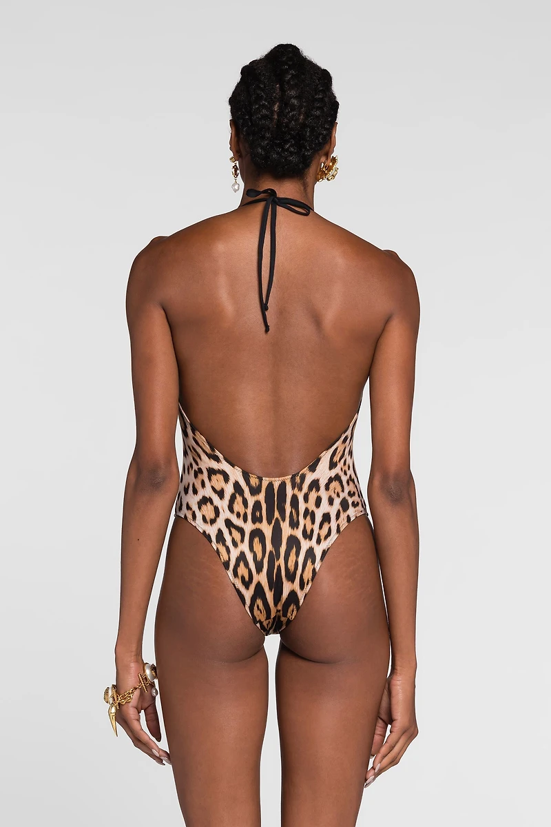 Leopard-print swimsuit