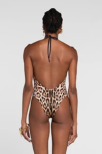 Leopard-print swimsuit