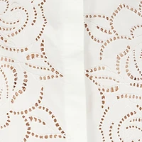 Shirt With Perforated Rose Motif