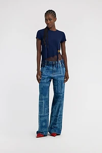 T-shirt with fringing