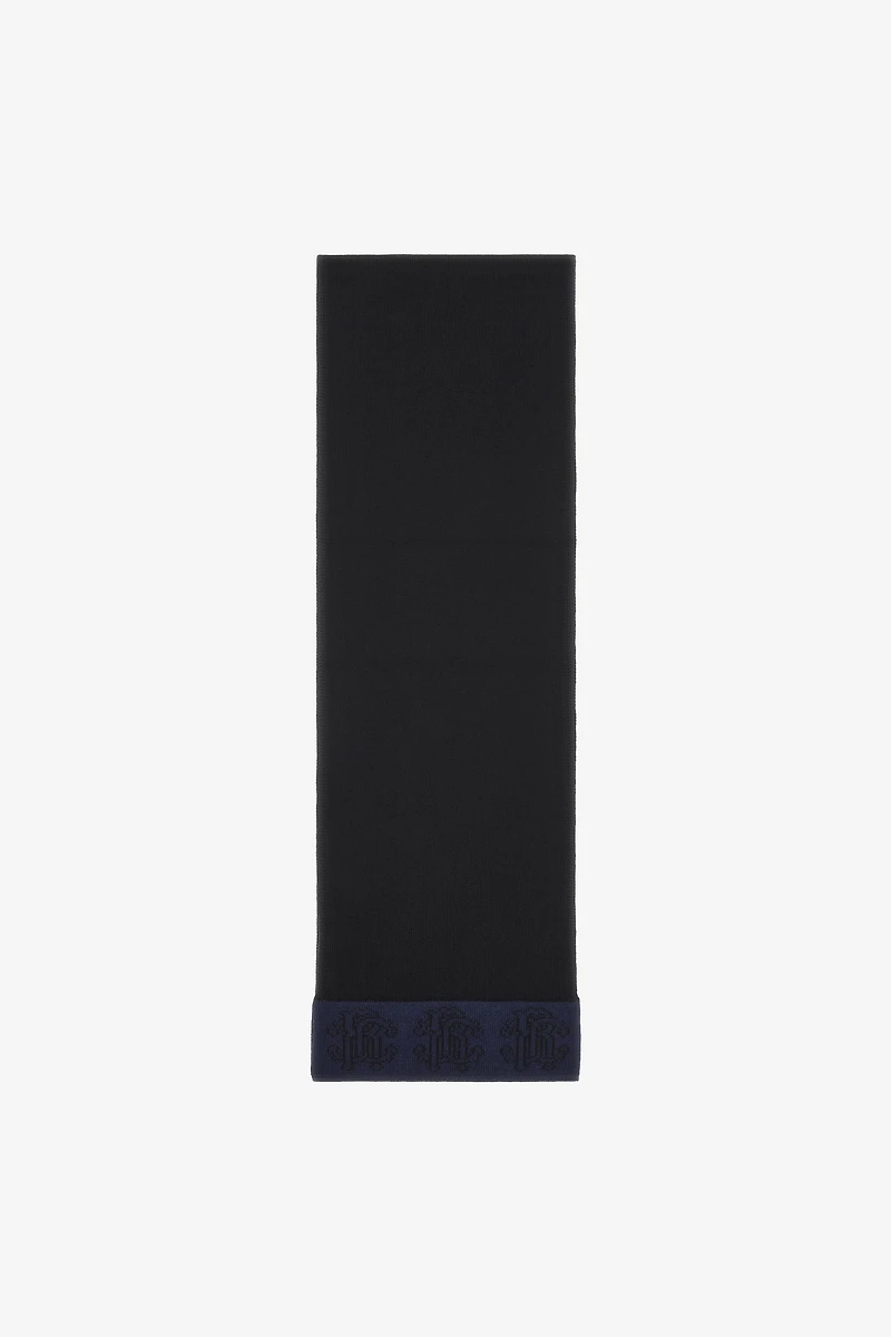 Black Scarf Monogram RC Jacquard