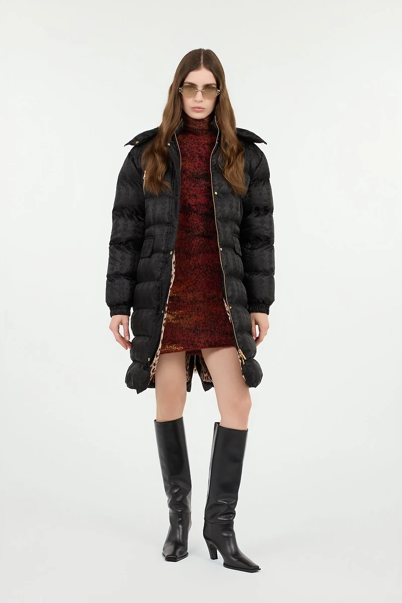 Black Monogram RC Long Down Jacket