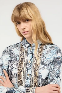 Shirt With Python And Jungle Print