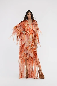 Plumage print Kaftan