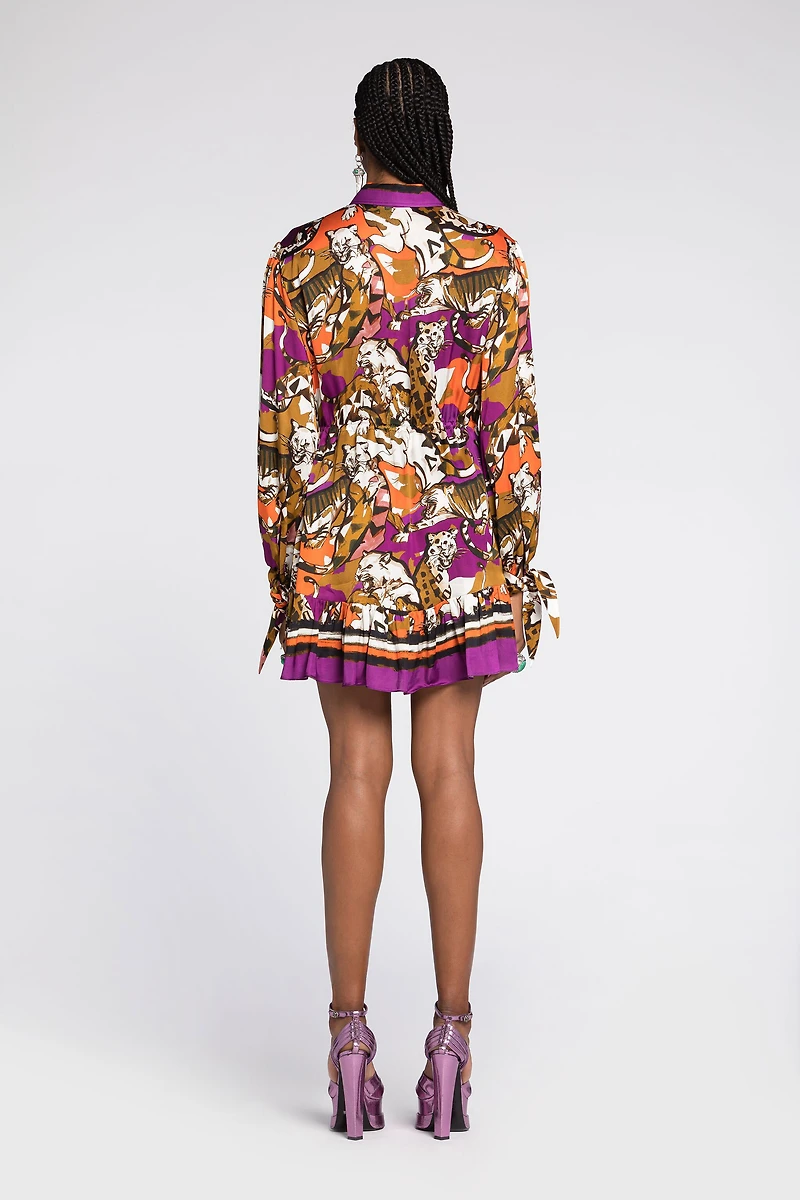 Animal-Print Shirt Dress