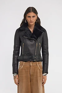 Shearling Biker Jacket