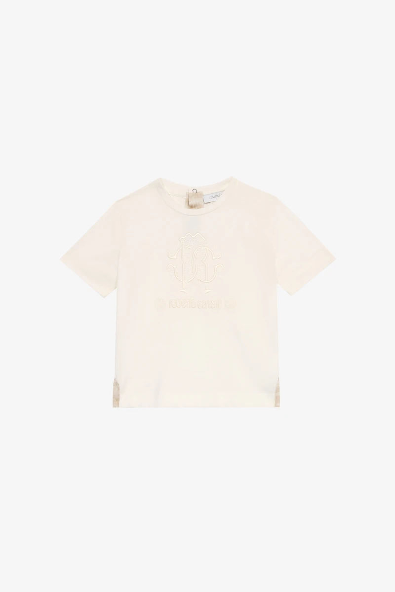 T-Shirt With Matching Logo Embroidery