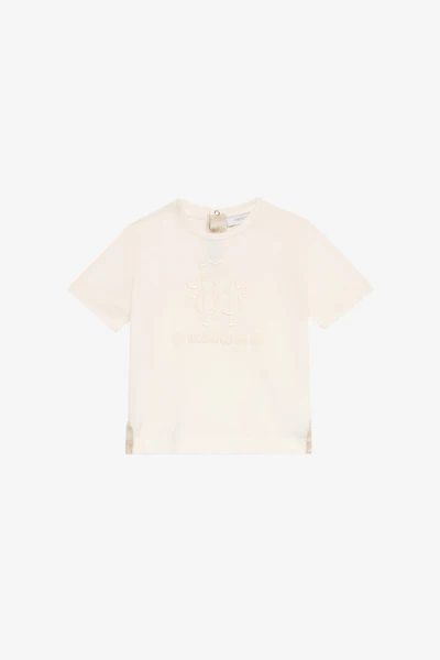 T-Shirt With Matching Logo Embroidery