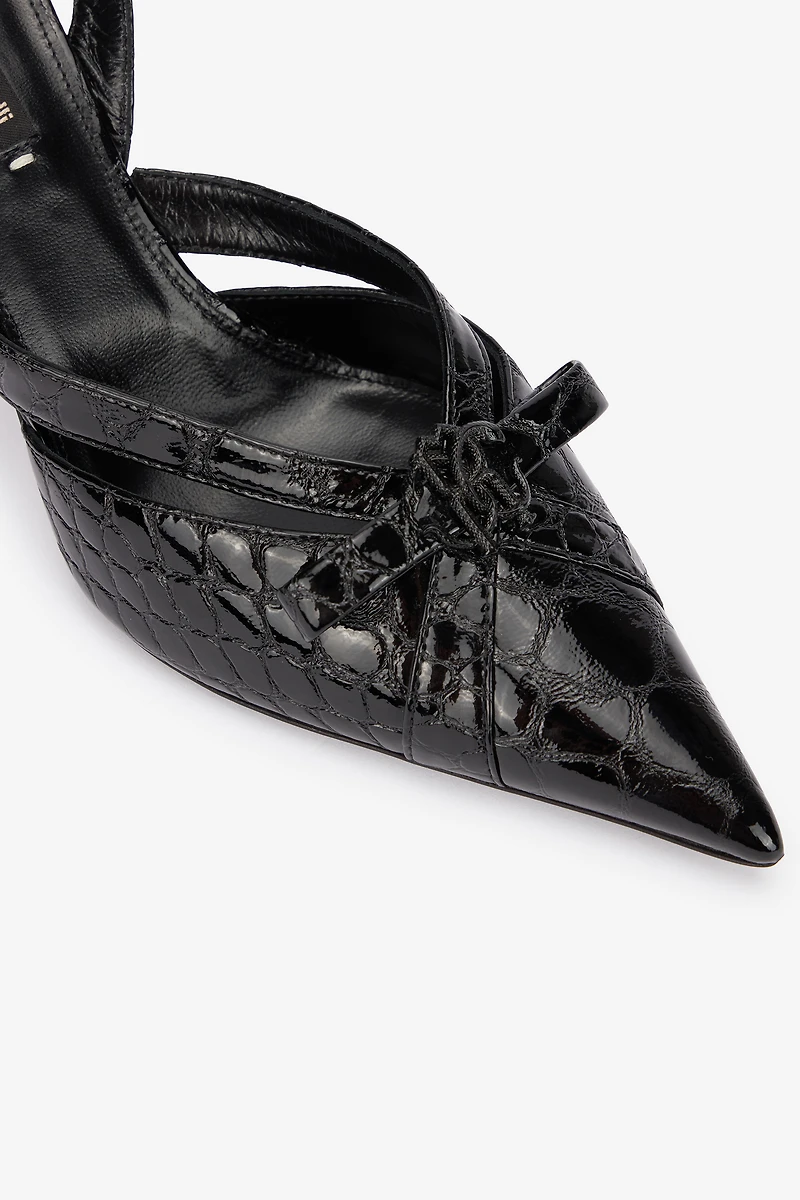 Crocodile Slingbacks