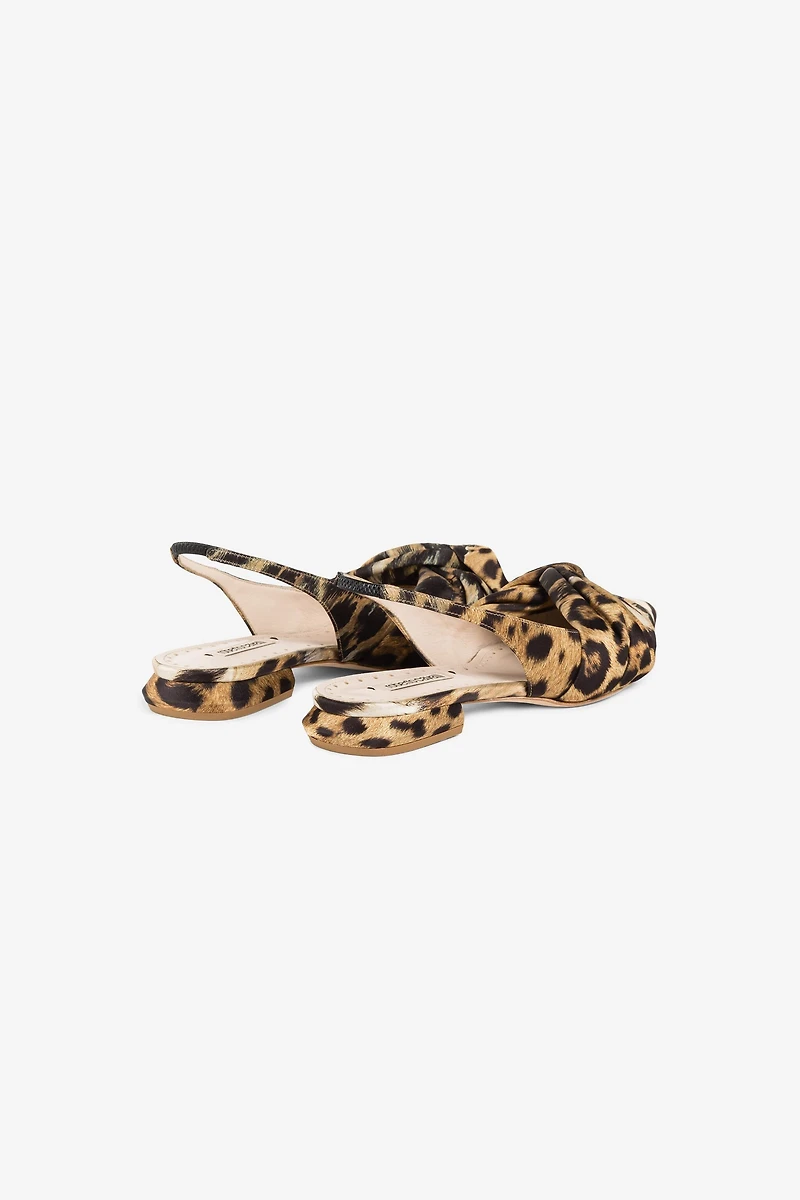 Le Pettegole slingback with Jaguar print