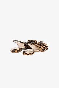 Le Pettegole slingback with Jaguar print