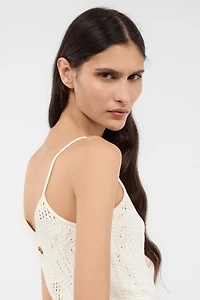 Openwork Top With Roses