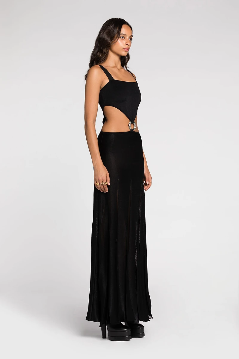 Ring-embellished dress