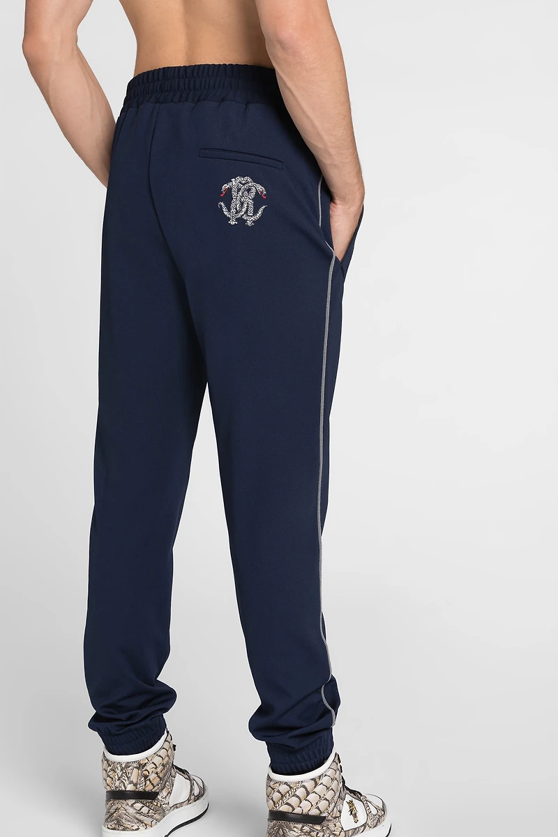 Snake-motif monogram trackpants