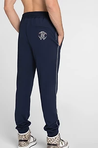 Snake-motif monogram trackpants