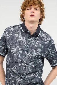 Polo Shirt With Floral Print