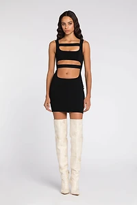 Cut-out detail mini dress
