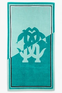 Mirror Snake Print Beach Towel