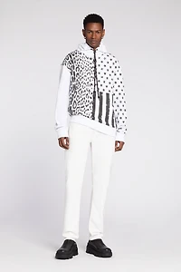 Graphic-print cotton hoodie