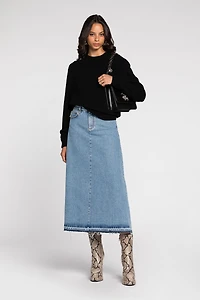 Stud-embellished crew-neck jumper