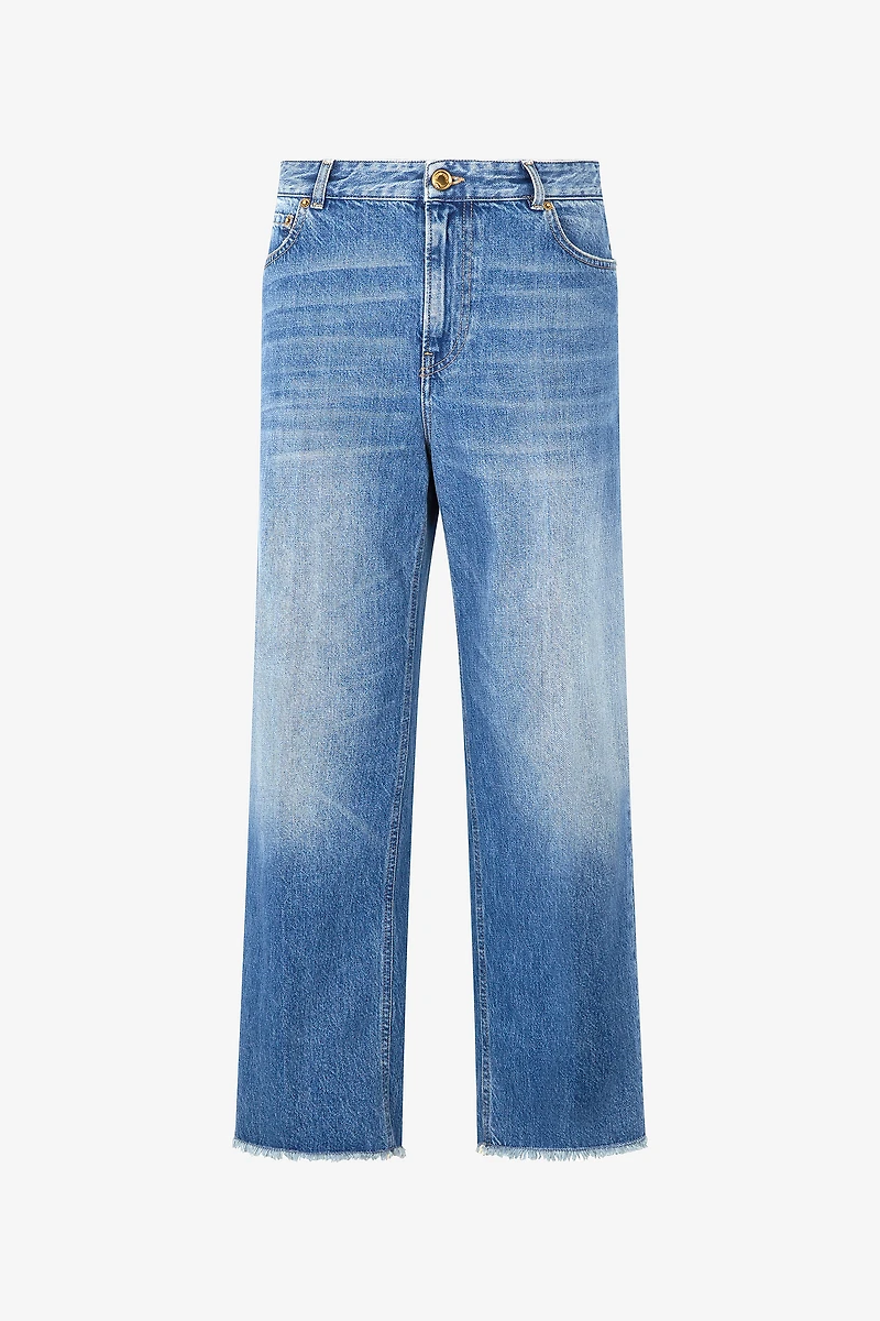 Jeans With Mirror Snake Monogram