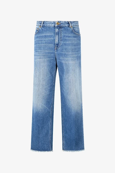 Jeans With Mirror Snake Monogram