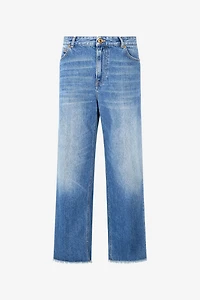 Jeans With Mirror Snake Monogram