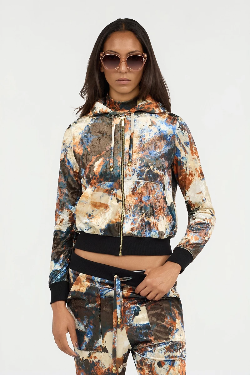 Rusty Stain Print Sweatshirt Hoodie